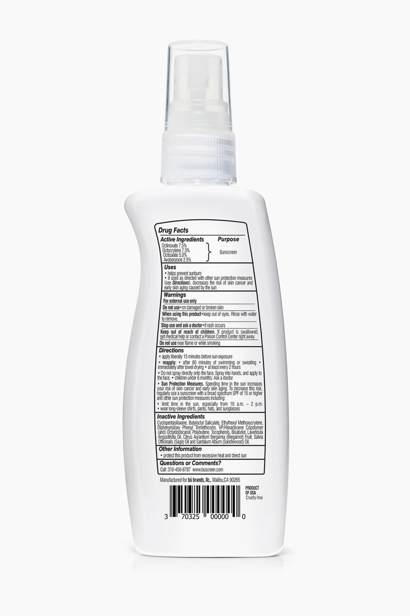 Bu SPF 30 Ultrafine WOWmist Sunscreen - White Sage 3.3 oz