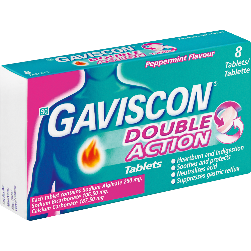 Gaviscon Double Action Tablets Peppermint 8's