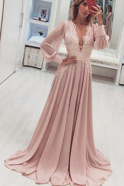 a line chiffon prom dress