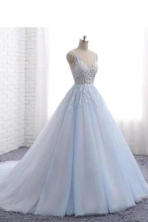 silver blue gown