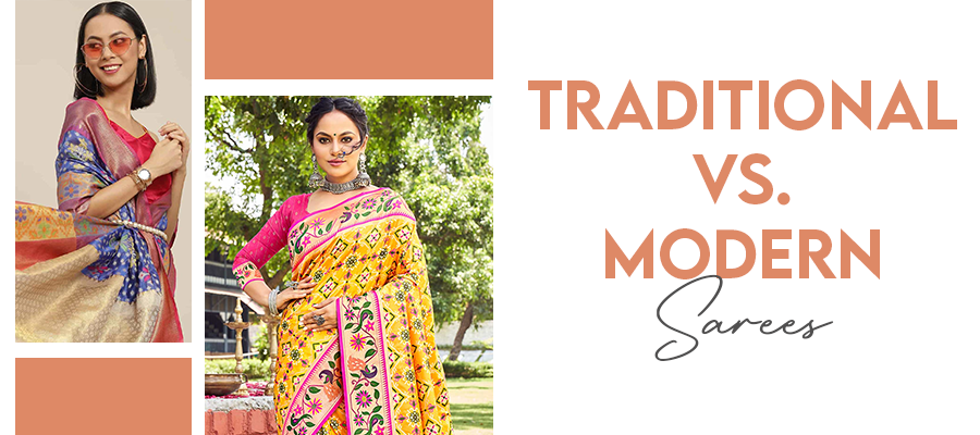Traditional vs. Modern Navratri Saree Styles