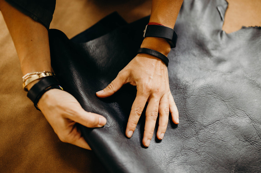 Sustainable black leather 