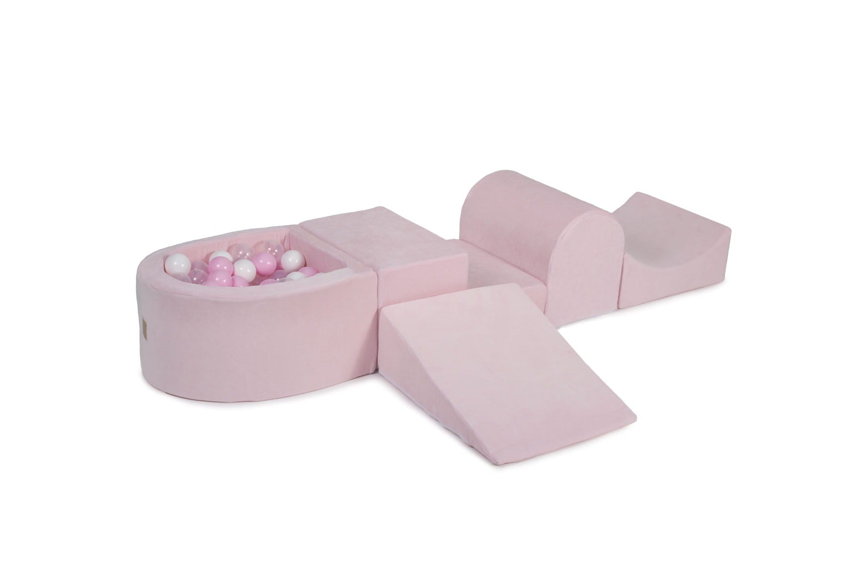 MeowBaby Luxury Pink Foam Soft Play with White