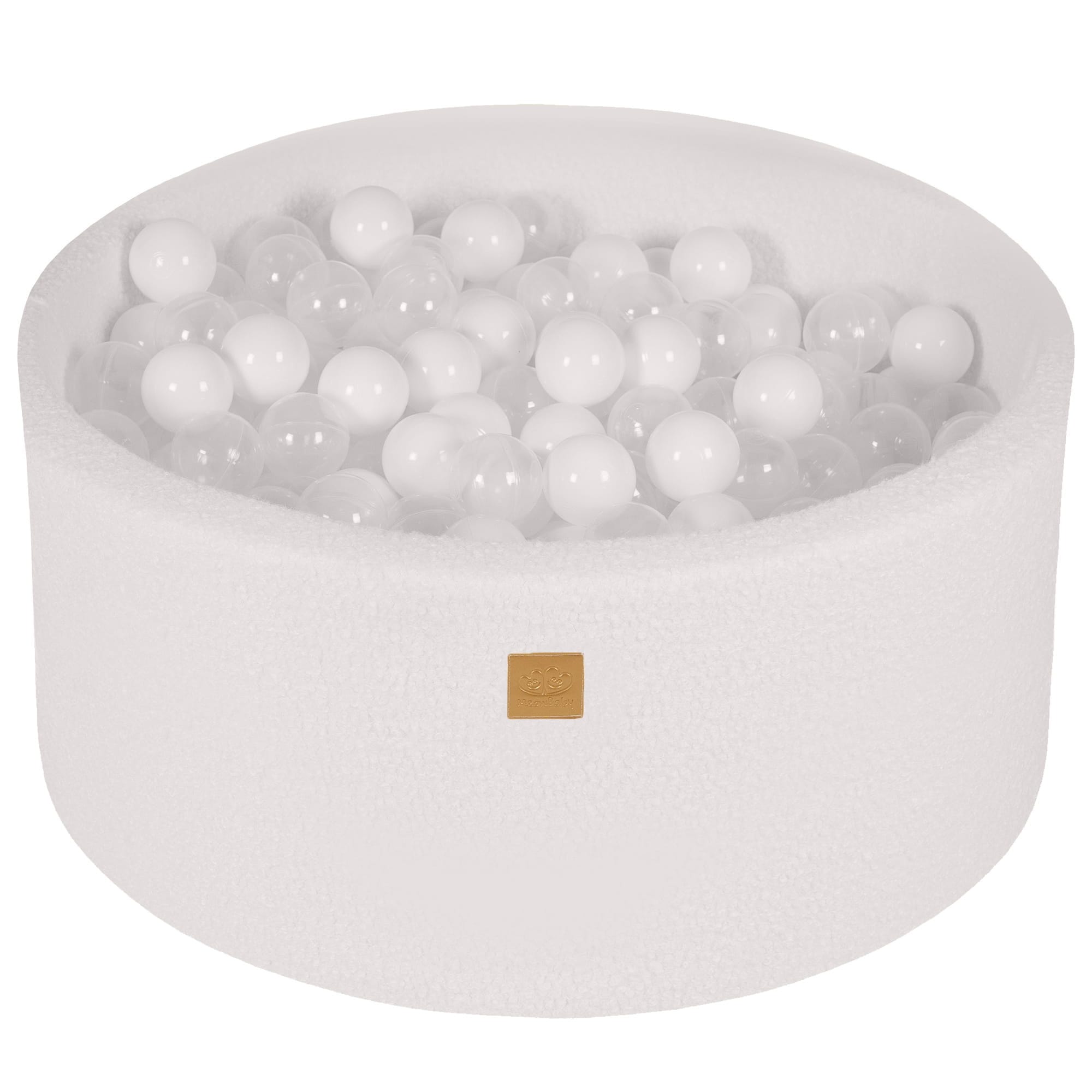Luxury Boucle Round Ball Pit - White For Kids By MeowBaby