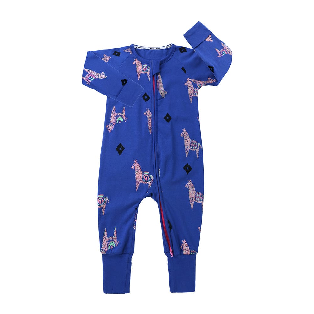 Llama Love Zip Sleepsuit