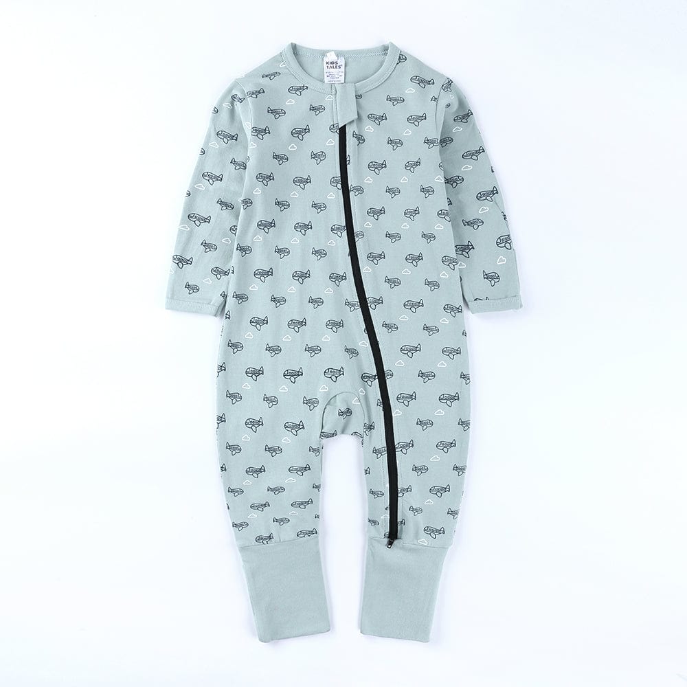 Baby Blue Buddy Zip Sleepsuit