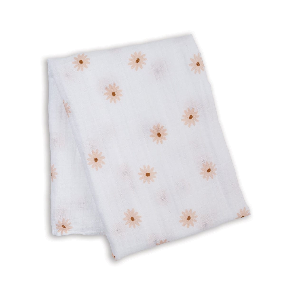 Large Muslin Baby Swaddle, Daisies