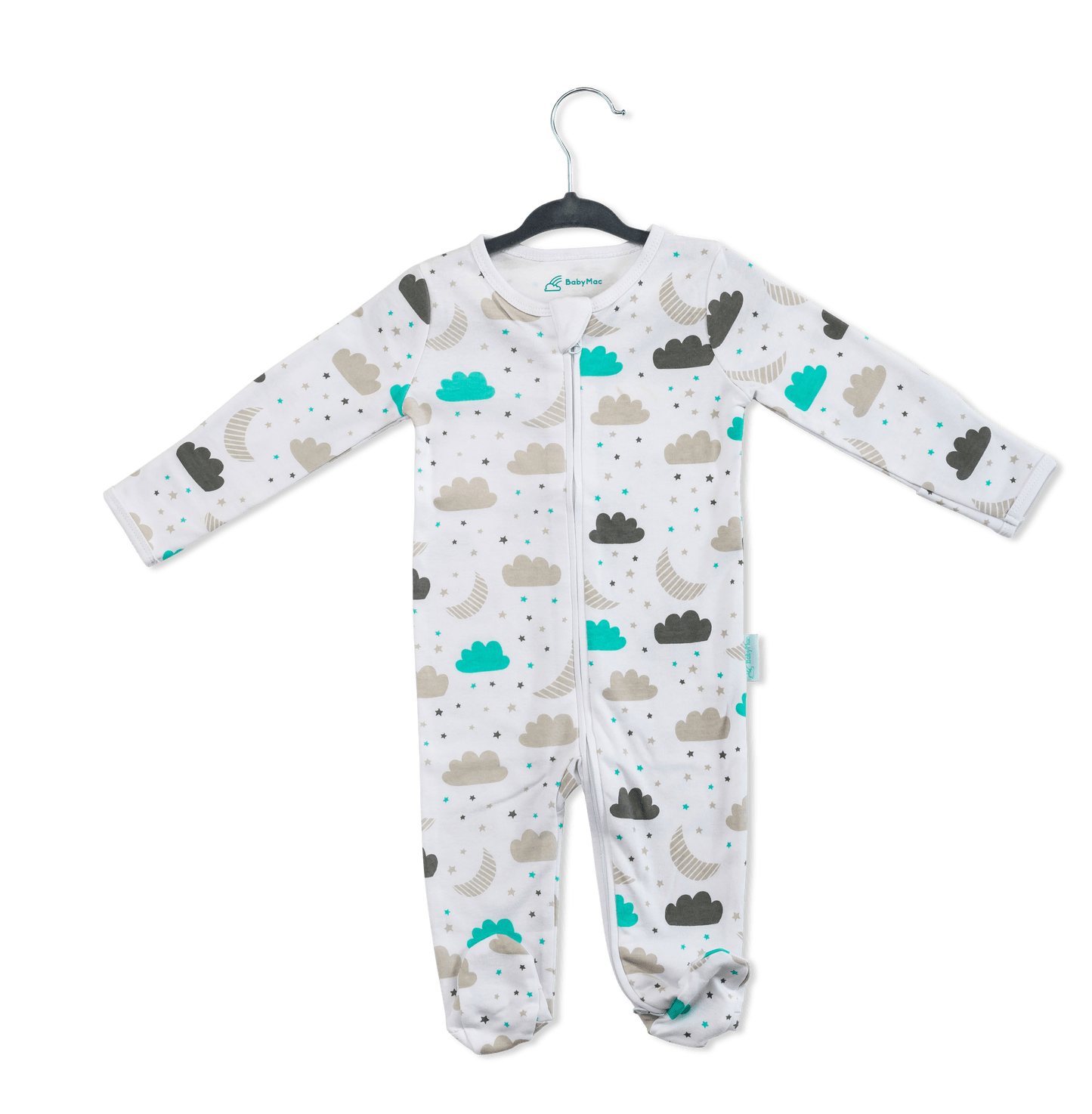 Organic Cotton Double Zip Sleepsuit For Baby By BabyMac