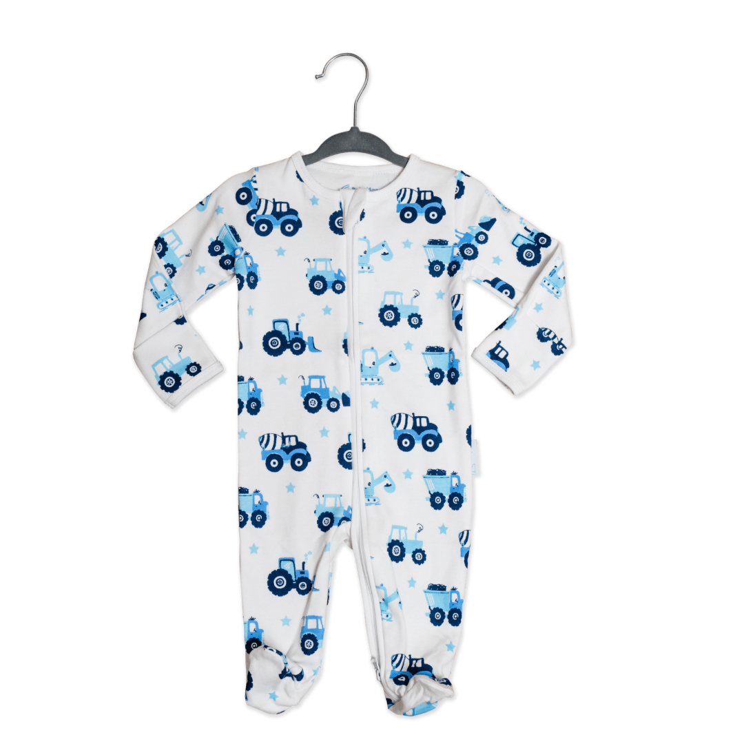 Organic Cotton Double Zip Sleepsuit For Baby By BabyMac