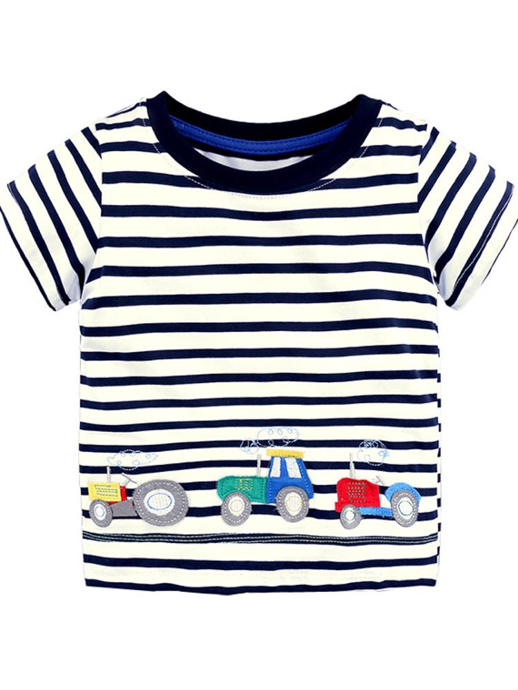 Tractor Stripes Boys T-Shirt 