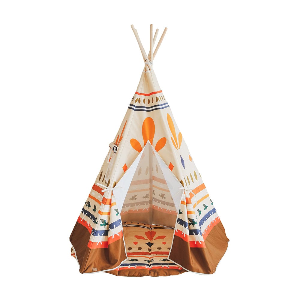 Ethnic Print Teepee And Mat Set - Beige