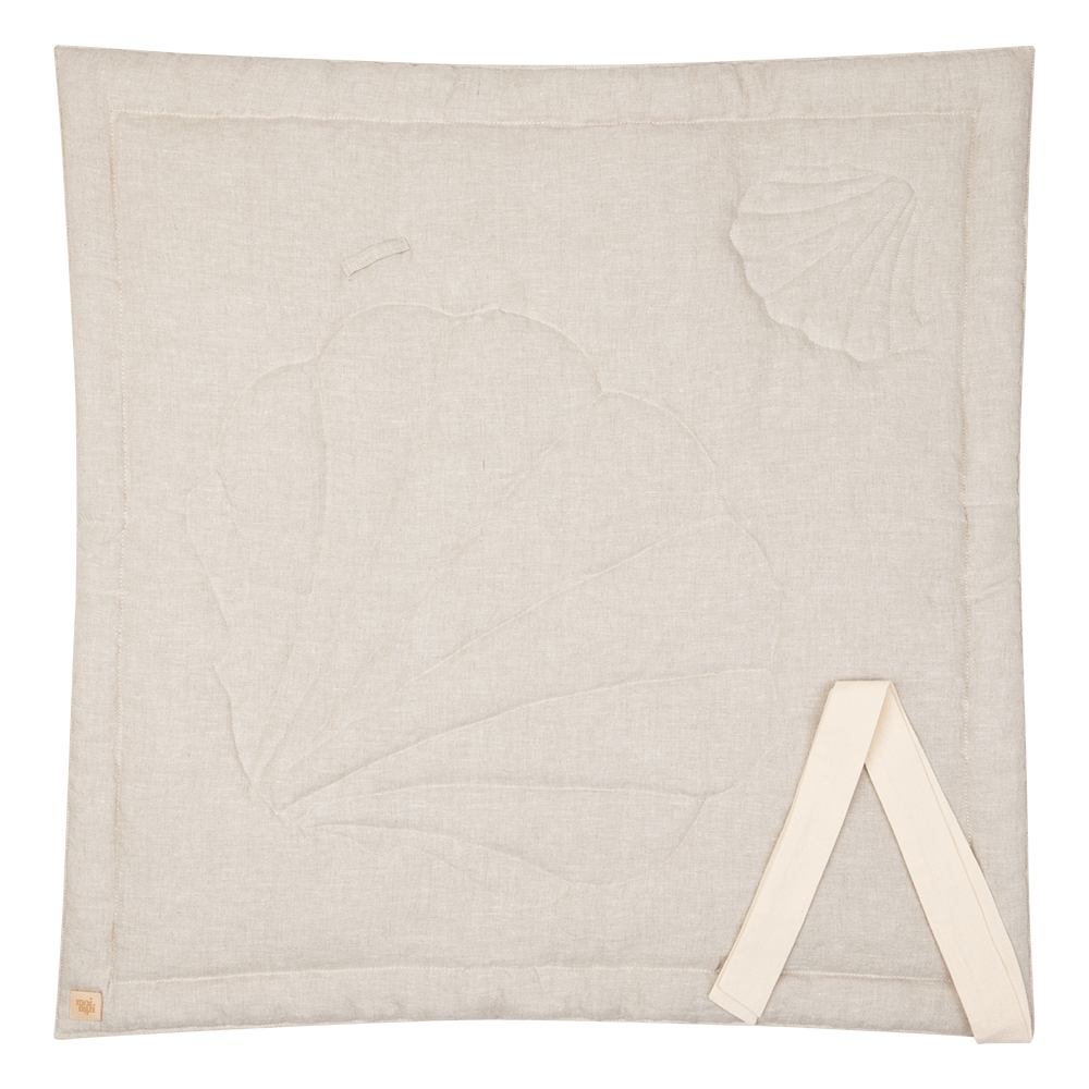 Linen Shell Baby Horn Padded Linen Blanket - Sand 