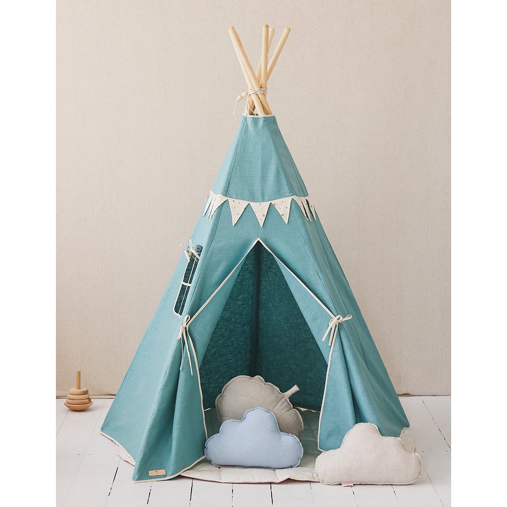 Gold Star Teepee With Garland And Mat Set - 