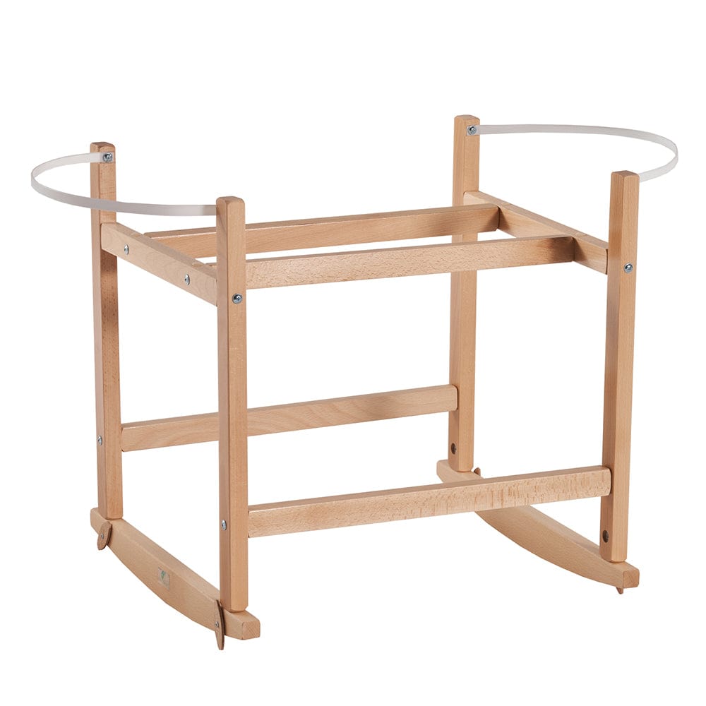 Moses basket stand - RockingBaby Stand - colourless lacquer | Style My Kid