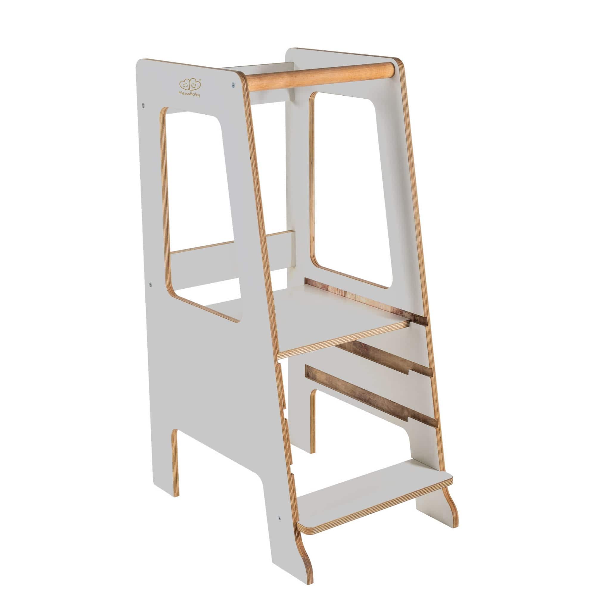 Wooden Kitchen Helper - Scandi Step Stool For Kids By MeowBaby