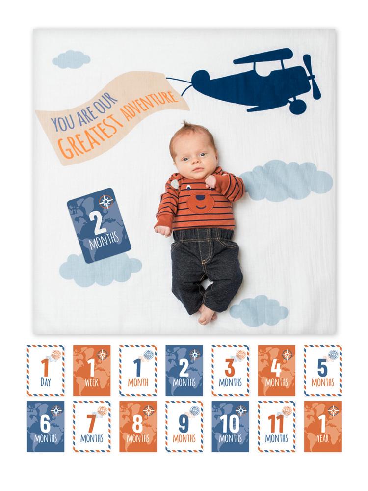 Baby's 1st Year- Loved Beyond Measure - Blanket & Milestone Cards Set | Style My Kid