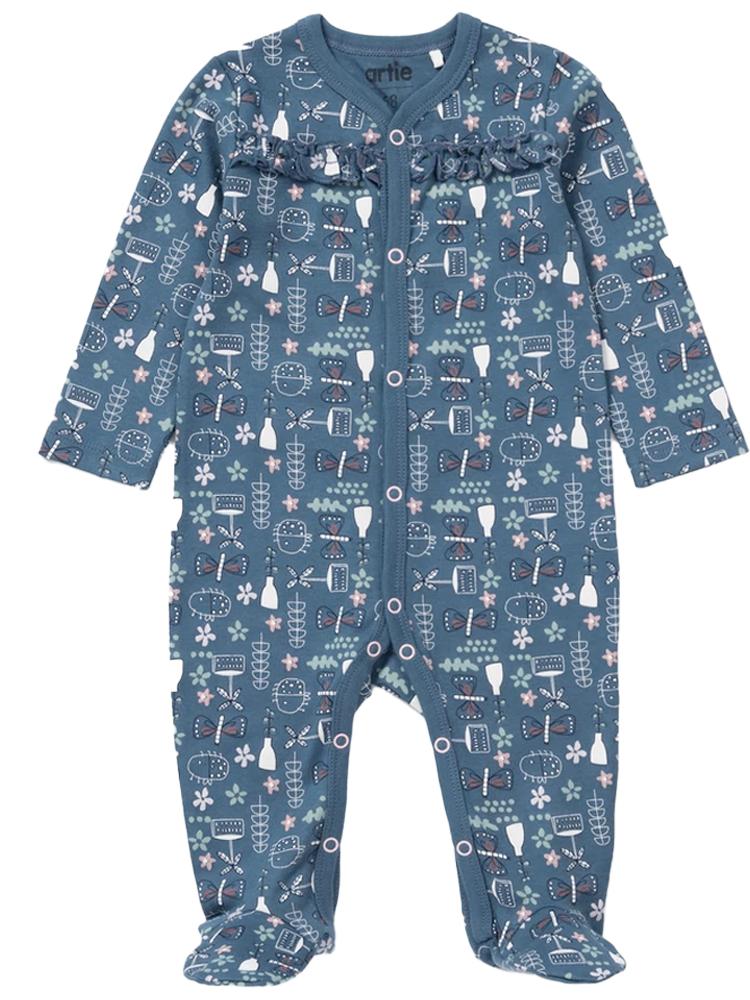 Baby Blue Patterned Sleepsuit | Style My Kid, 12-18M product