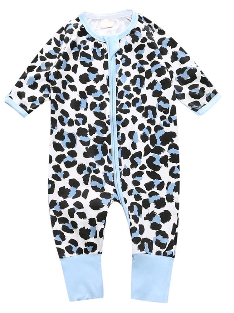 Blue Leopard - Zippy Baby Sleepsuit | Style My Kid