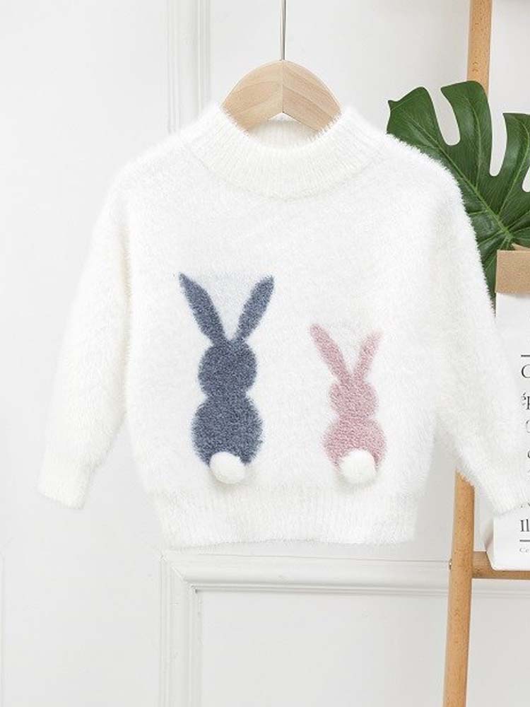 Girls Angora Bunnies Jumper - 