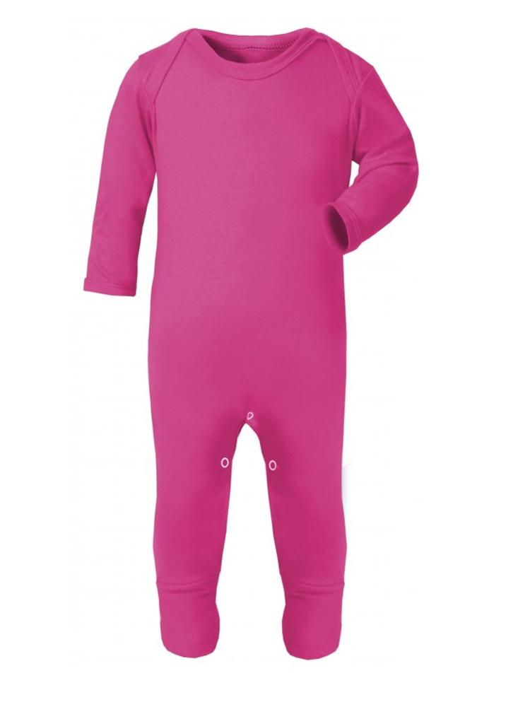 Baby Girls Bright Cerise Footed Rompersuit 