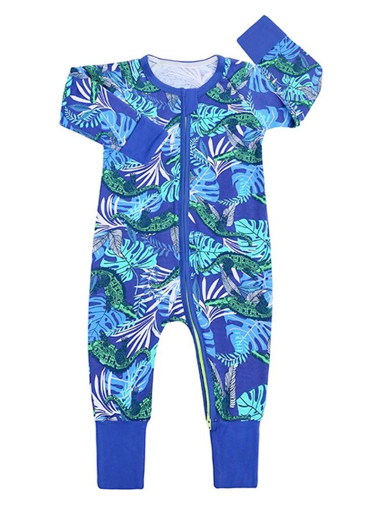 Cool Crocodile Zippy Baby Sleepsuit Playsuit with Feet Cuffs 