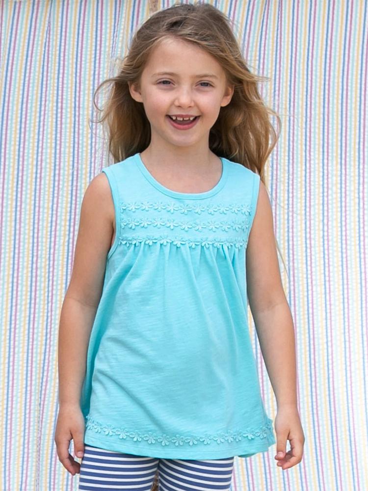 KITE Organic -Aqua Daisy Girls tunic 