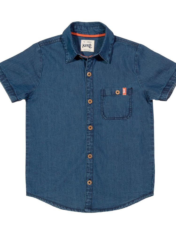 KITE Organic -Blue Boys Denim shirt | Style My Kid