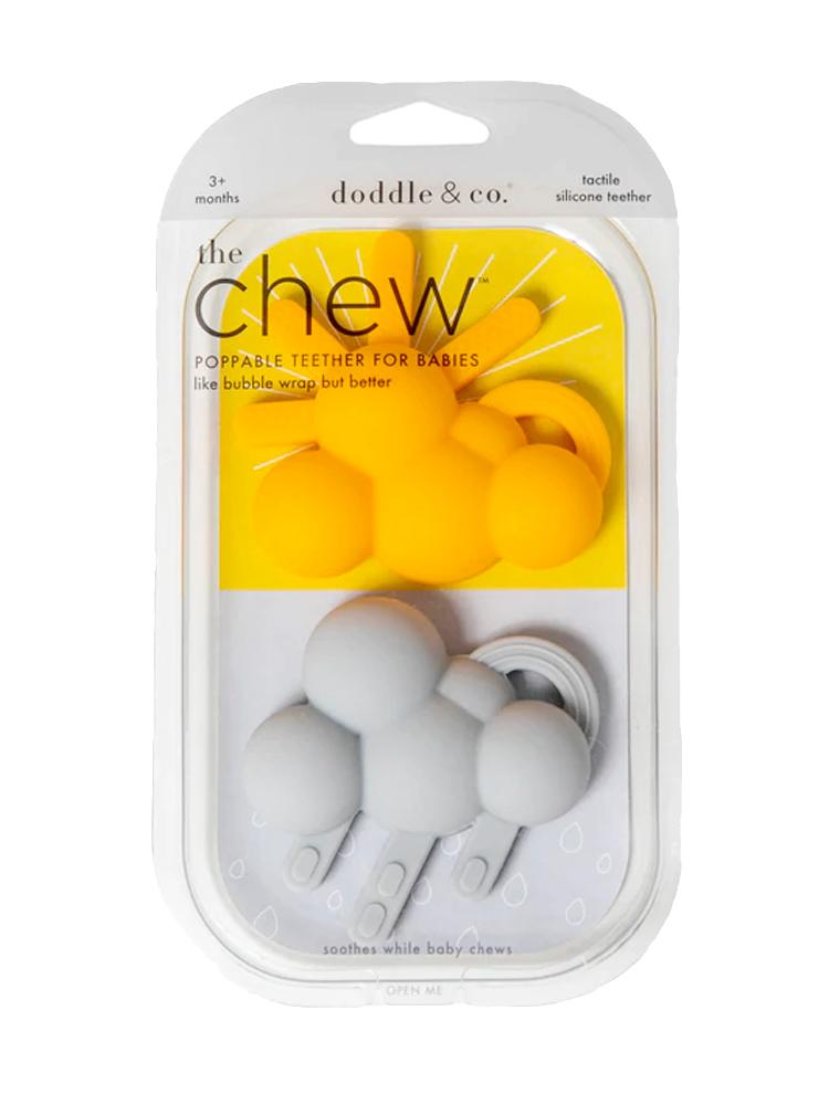 Baby Teether Dummy 2 Pack Doddle and Co - Chew Teether - 2 Pack - Hello Sunshine Looks Like Rain 