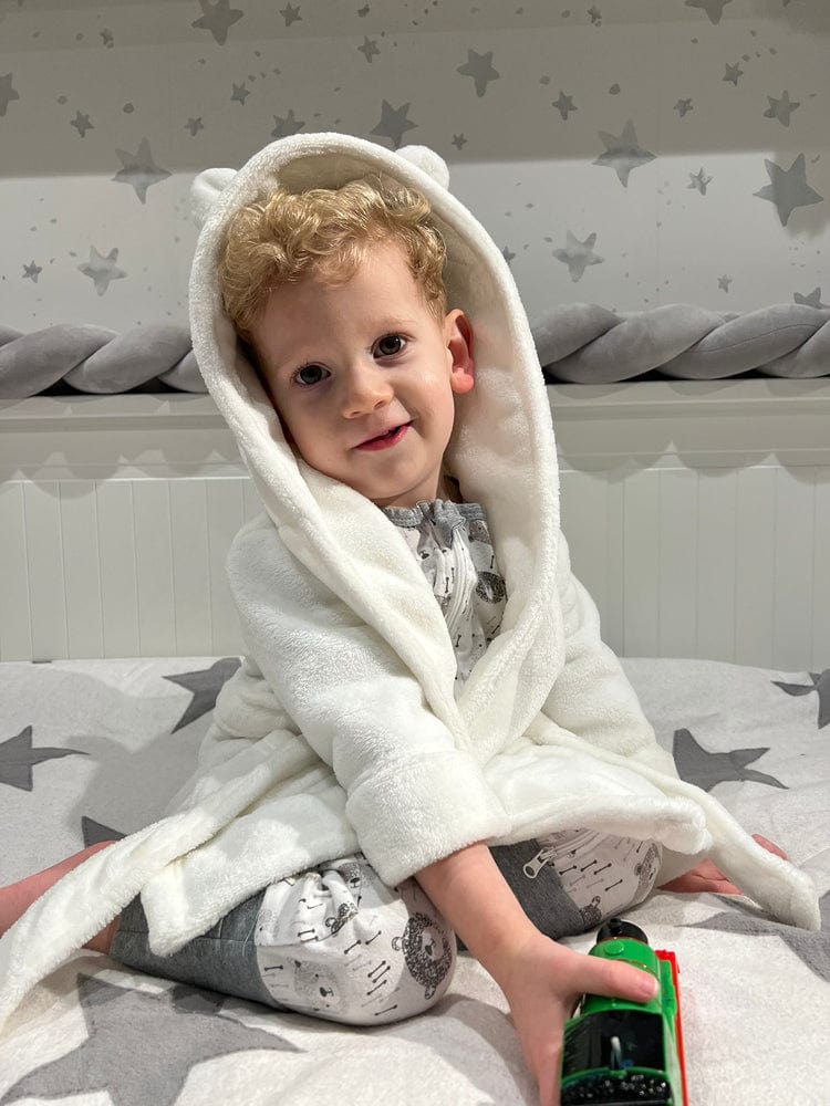 White Childrens Dressing Gown | Style My Kid