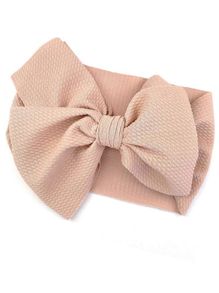 Baby Wisp - Giant Lana Bow Headband - Dusty Rose 