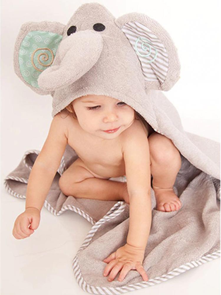 Baby Hooded Towels - Elephant - Ellie the Elephant - Zoocchini 