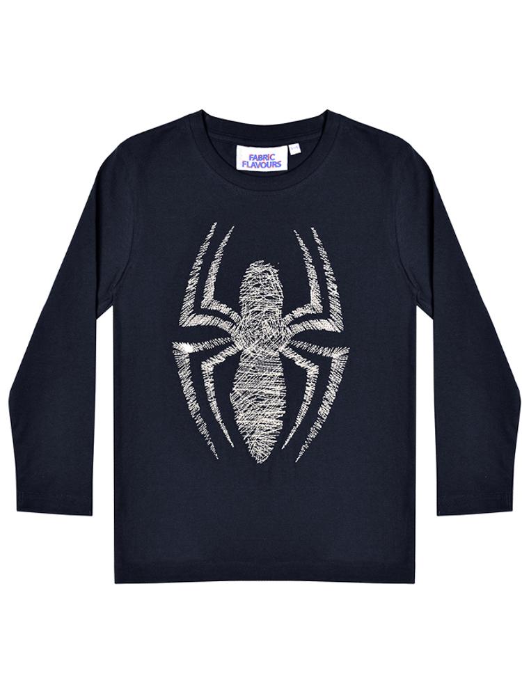 Boys Metallic Spiderman Top