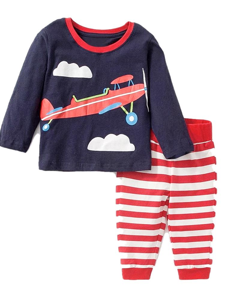 Flying High Set - Boys Plane Top & Leggings Outfit | Style My Kid