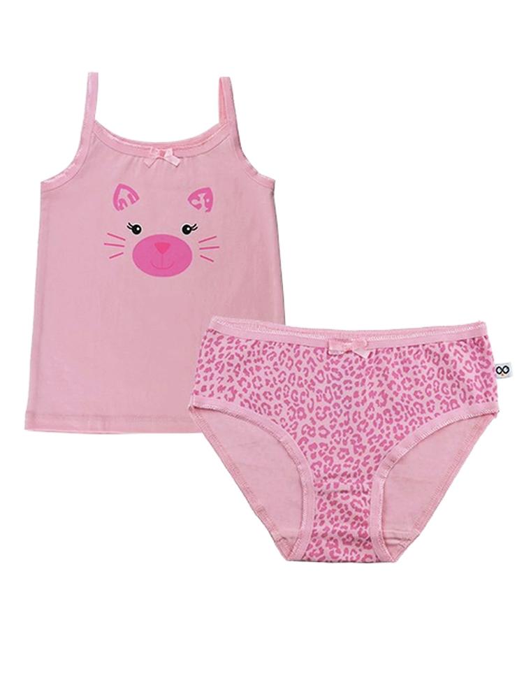 Girls Cami Underwear Set 2-6 Years- Leopard/Pink - Zoocchini | Style My Kid