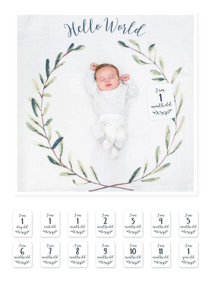 Baby's 1st Year- Loved Beyond Measure - Blanket & Milestone Cards Set | Style My Kid