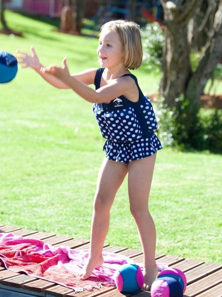 Konfidence Kids Floatsuit Navy Polka Dot | Style My Kid