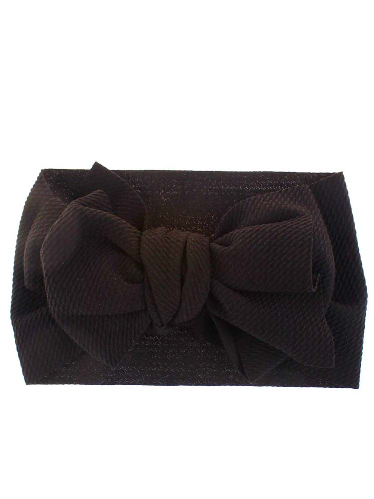 Large Black Hair Bow Hair Band Headwear for Baby and Girls- Black | Style My Kid