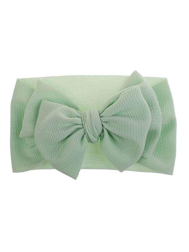 Large Mint Hair Bow Hair Band Headwear for Baby and Girls - Mint 