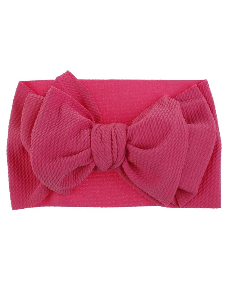 Large Pink Bow Shape Hair Band Headwear for Baby and Girls - Hot Pink | Style My Kid