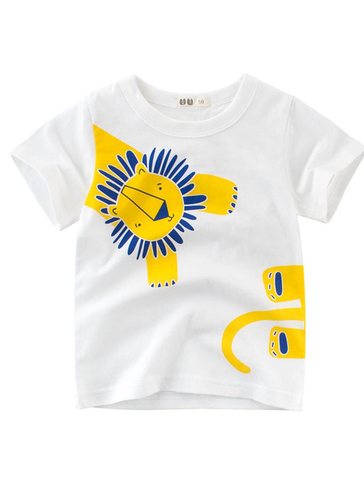 Wraparound Lion Blue T-shirt | Style My Kid