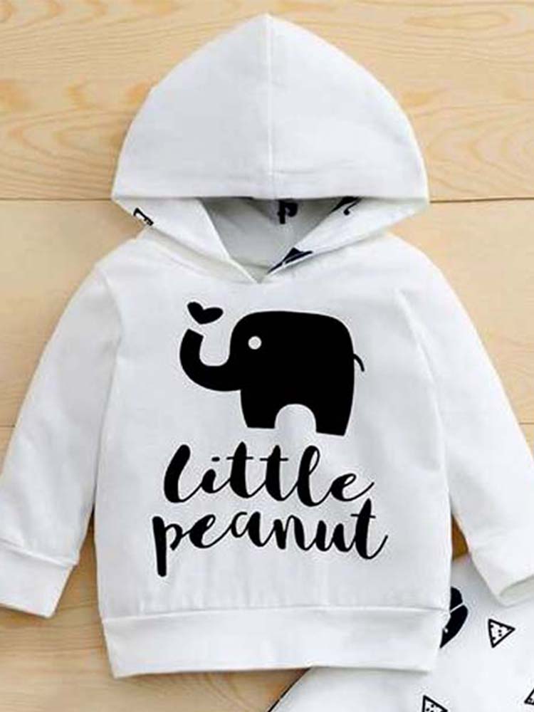 Baby Little Peanut Hoody & Leggings Outfit - White | Style My Kid