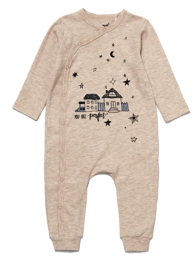 Cream Baby Sleepsuit Little Night House Baby Grow with Poppers 3-6M