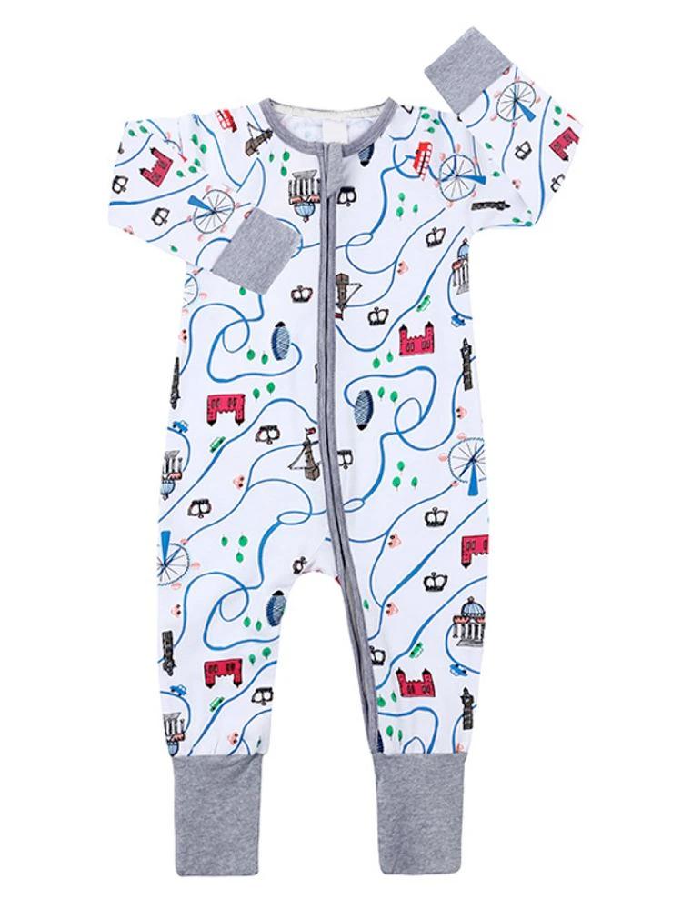 London Landmarks Zippy Baby Sleepsuit Playsuit with Feet Cuffs 