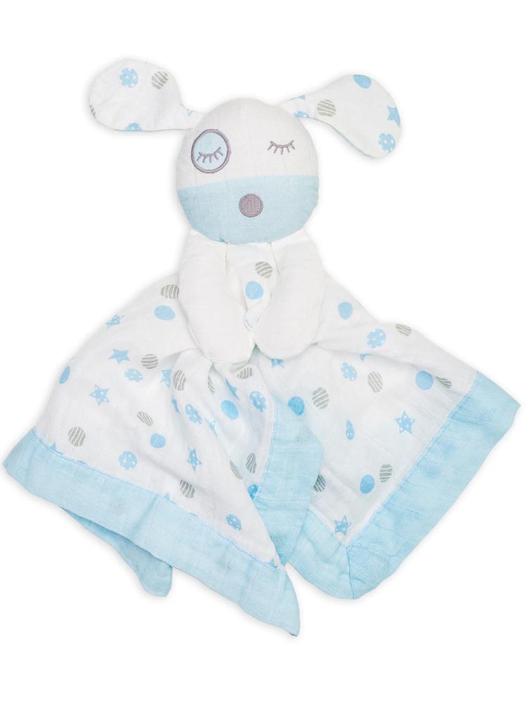 Cotton Baby Muslin Lovie - Lulujo | Style My Kid, Blue Puppy product