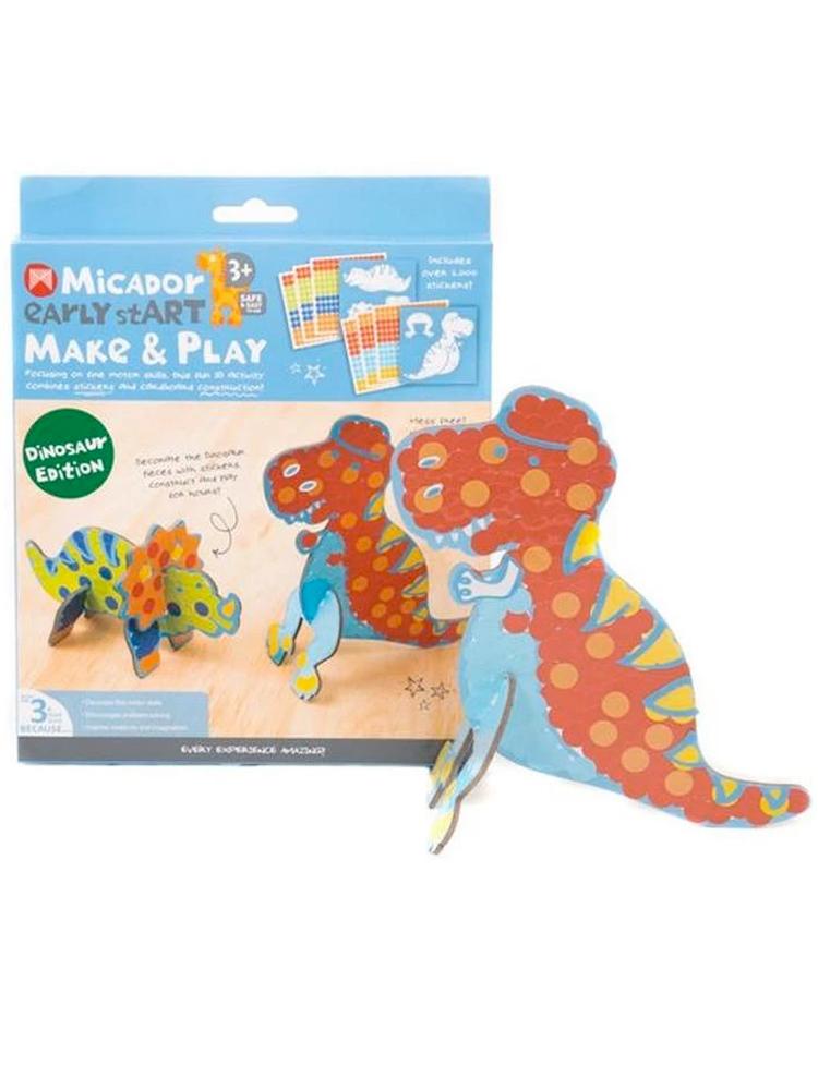 Early stART Make Play Kids Art Craft Set - Dino Edition 