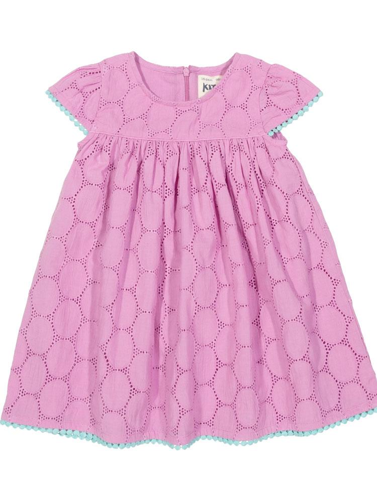 KITE Organic Pink Mini Broderie Girls Dress | Style My Kid