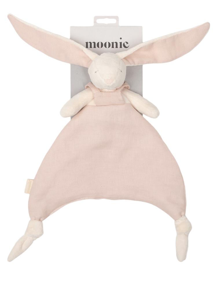 Moonie DouDou Baby Comforter Cuddly Toy Bunny - Powder | Style My Kid