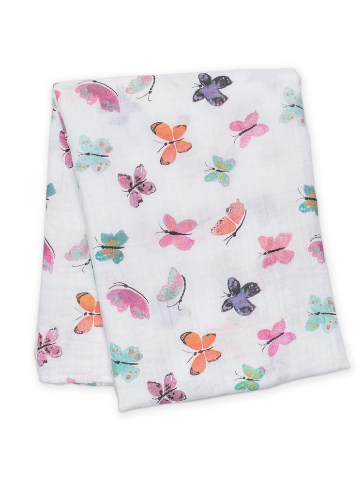 Large Muslin Baby Swaddle, Butterfly product