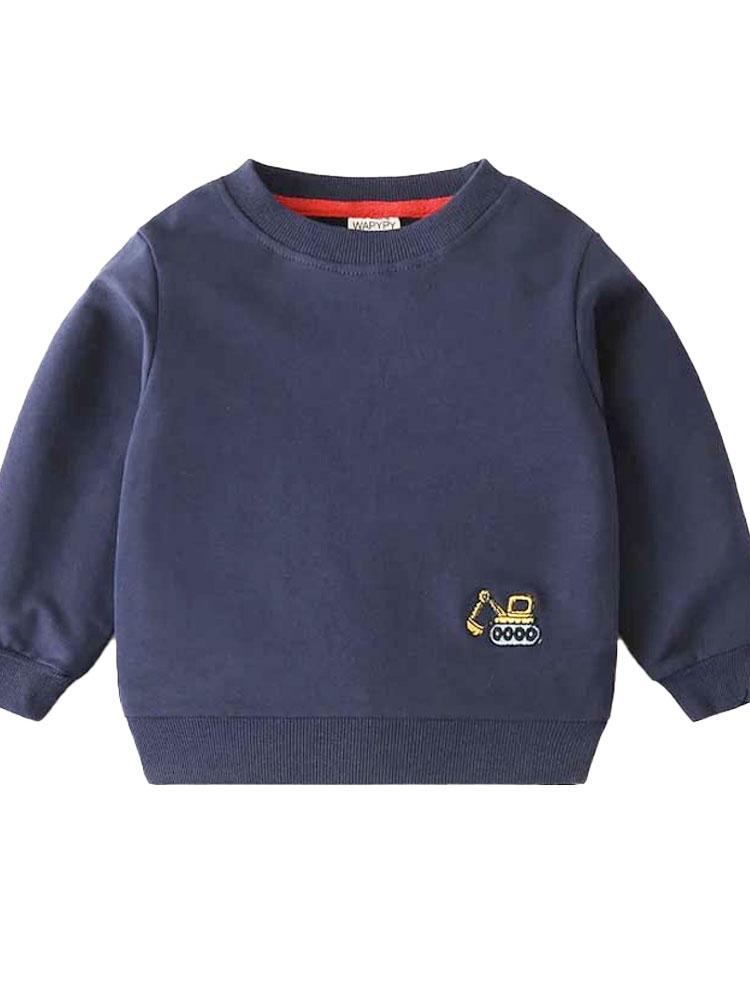 Digger Boys Sweatshirt - Navy Blue - 18months to 6Years | Style My Kid