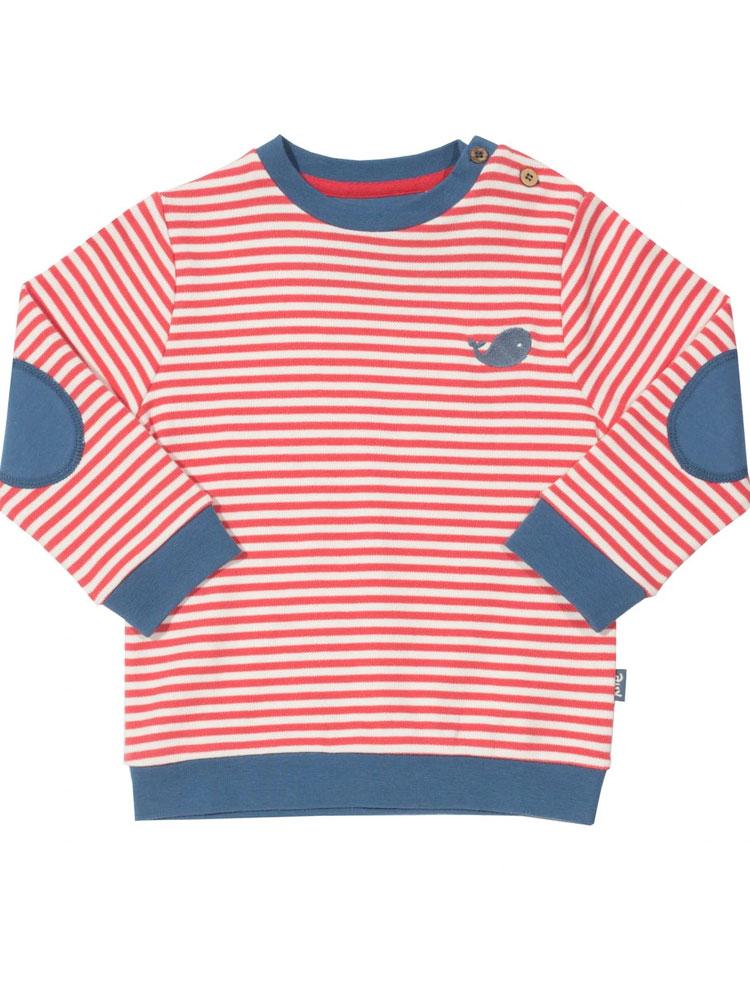 Organic Stripy Red and Blue KITE Unisex Sweatshirt | Style My Kid